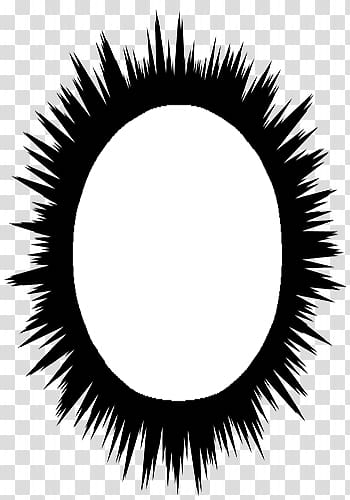 Speech bubbles  , oval black burst frame transparent background PNG clipart
