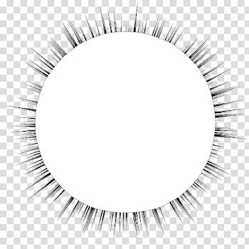 Speech bubbles  , round black burst frame transparent background PNG clipart