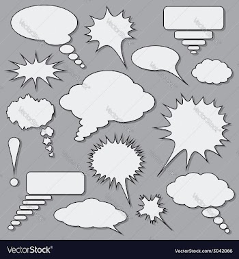 Speech bubbles set vector image