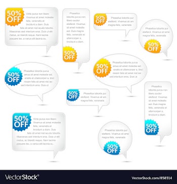 Speech bubbles set vector image