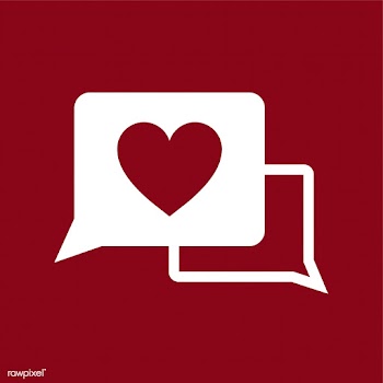 Speech bubbles with heart icon | Free stock vector - 457436