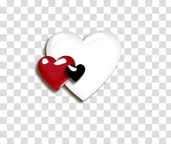 Speechless in Love, red and white heart illustration transparent background PNG clipart
