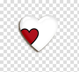 Speechless in Love, white and red heart transparent background PNG clipart