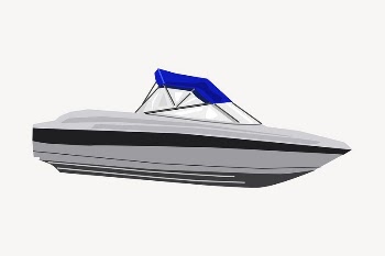 Speed boat clipart, illustration vector. | Free Vector - rawpixel