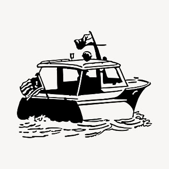 Speed boat clipart, vintage hand | Free Vector - rawpixel