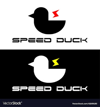 speed duck minimal logo