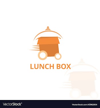 speed lunch box logo design with art