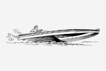 Speedboat drawing, vintage vehicle illustration. | Free Photo - rawpixel
