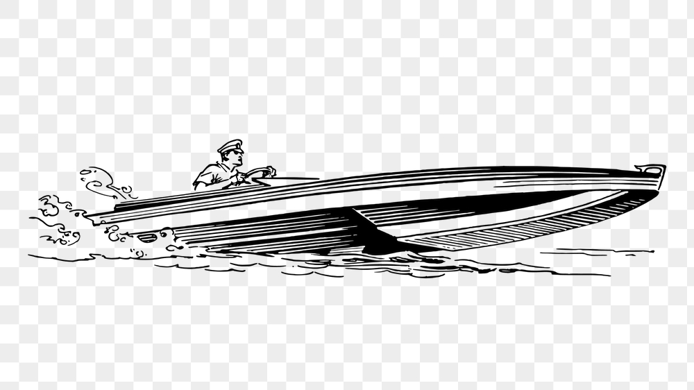 Speedboat png sticker, vehicle vintage | Free PNG - rawpixel