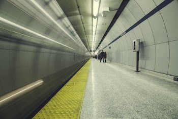 Speeding Train Through Subway