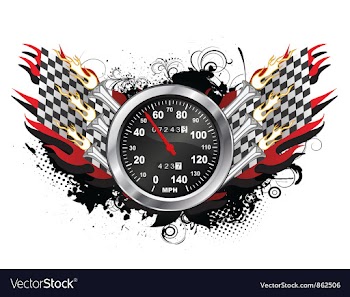 Speedometer emblem vector image