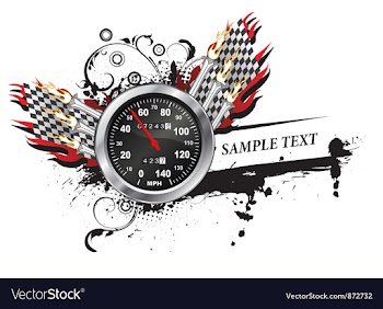 Speedometer with grunge vector image
