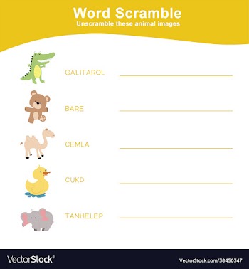 spelling word scramble game animals edition