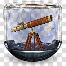 Sphere   , brown and gold spy glass with stand in glass frame transparent background PNG clipart
