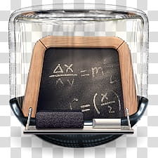 Sphere   , chalkboard with beige wooden frame transparent background PNG clipart