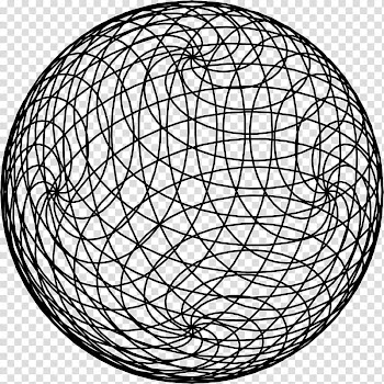 Sphere Spiral Line Circle, matrix transparent background PNG clipart