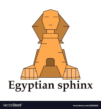 Sphinx head in egypt vector image