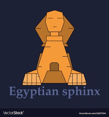 Sphinx head in egypt vector image