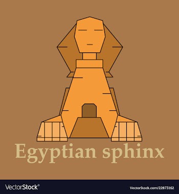 Sphinx head in egypt vector image