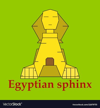 Sphinx head in egypt vector image