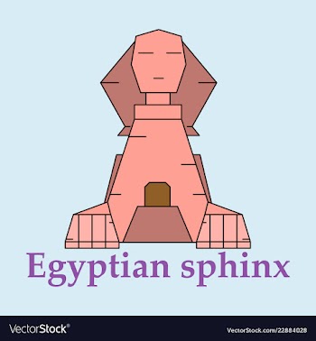 Sphinx head in egypt vector image