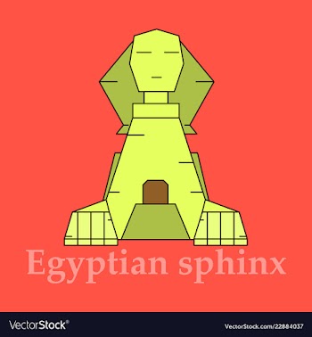 Sphinx head in egypt vector image