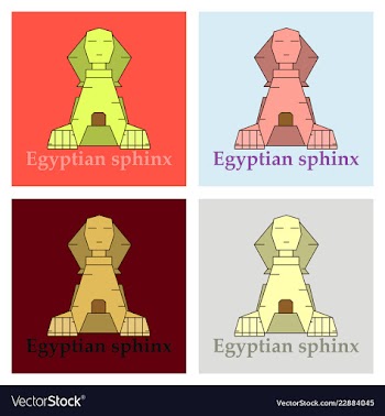 Sphinx head in egypt vector image