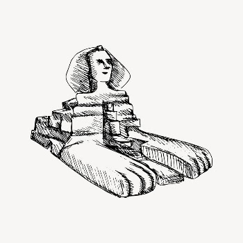 Sphinx of Giza collage element, | Free Vector Illustration - rawpixel