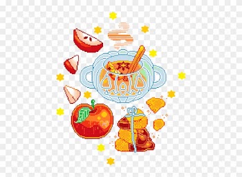 Spicy Hot Apple Cider, Honeycomb Toffee &amp; Seasonal - Pixel Food Gif Transparent