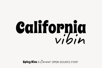 Spicy Rice & Caveat open | Free Font Add-on - rawpixel