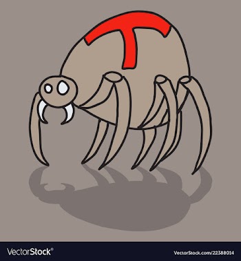 Spider and torn web scary spiderweb of halloween vector image