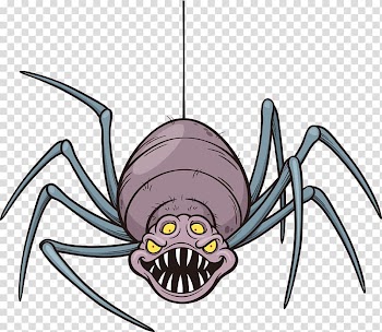 Spider Cartoon Illustration, spider transparent background PNG clipart