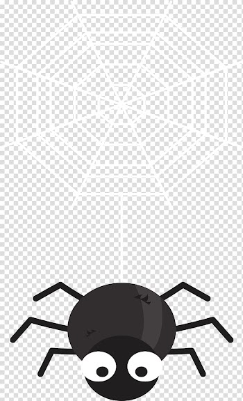 Spider Euclidean Black and white, Black spider webs transparent background PNG clipart