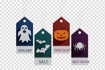 Spider Halloween, Halloween tag transparent background PNG clipart