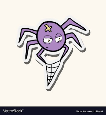 Spider isolated spider web halloween vector image