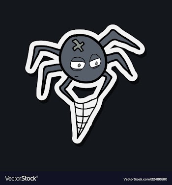 Spider isolated spider web halloween vector image