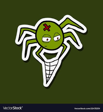 Spider isolated spider web halloween vector image