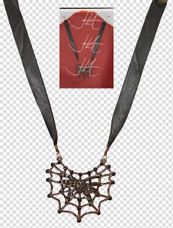 Spider Pendant Necklace, black necklace transparent background PNG clipart