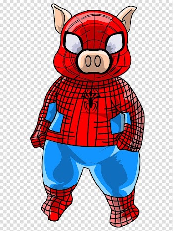 Spider Pig Costume T-shirt Spider-Man, spider pig transparent background PNG clipart