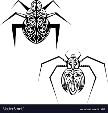 Spider tattoo vector image