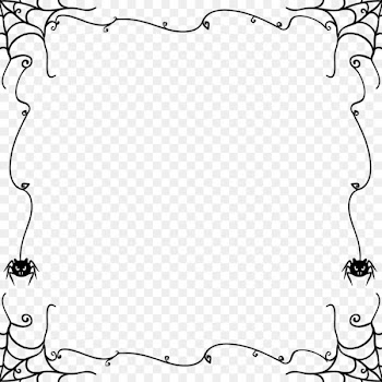 Spider web Clip art - Vector spider web painted border 