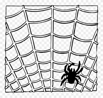 Spider Web Insect Animal Halloween Creepy Nature - Spiderman Webbing Black And White