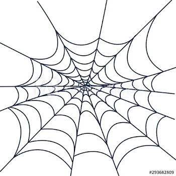 spiderweb halloween line style icon