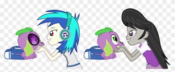 Spike Gets All The Equestria Girls - Equestria Girls Vinyl Scratch
