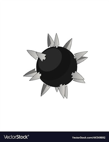 spiked ball with white background