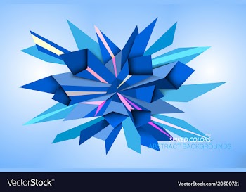 Spiked colors shape scene vector image
