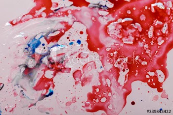 Spilled infectious coronavirus blood stain