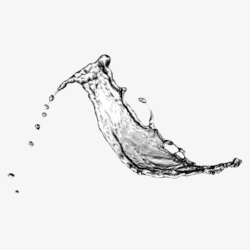 Spilled Water Element, Water, Spill Out, Drop PNG and Vector with ...