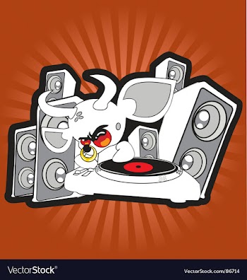 Spin bull vector image