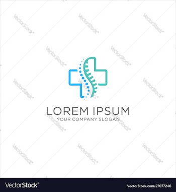Spine logo clinic medicine backbone health vector image